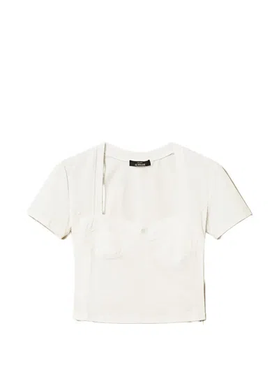 Twinset Square-neck T-shirt In White