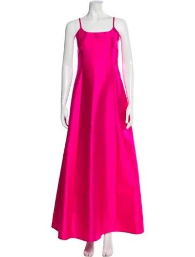 Pre-owned Twinset Square Neckline Long Dress W/ Tags In Pink