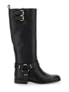 Twinset Black Buckle Boots In Black