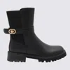 Twinset Twin-set Black Polyurethane Boots In Multi