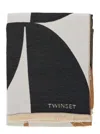 Twinset Geometric-pattern Fringed Scarf In Multi