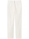 Twinset Straight-leg Gabardine Trousers In White