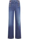 Twinset Twin-set Wide Leg Denim In Blue