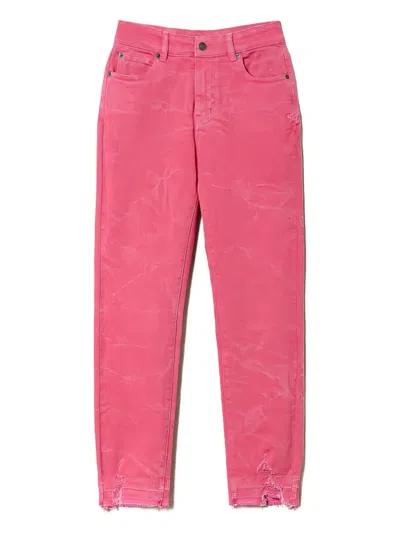 Twinset Straight-leg Jeans In Pink