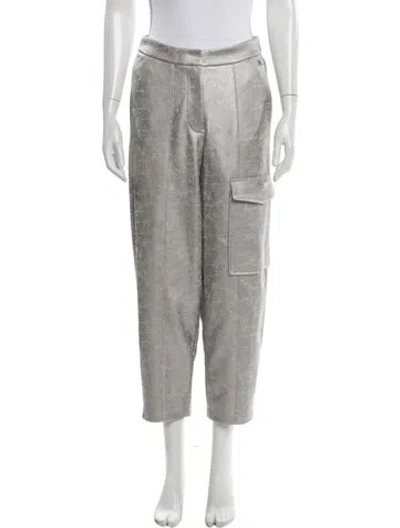 Pre-owned Twinset Straight Leg Pants In Gray