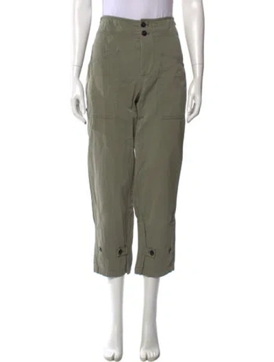 Pre-owned Twinset Straight Leg Pants In Green