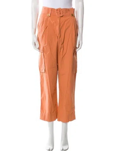 Pre-owned Twinset Straight Leg Pants In Orange