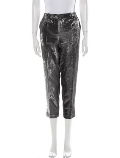 Pre-owned Twinset Straight Leg Pants W/ Tags In Silver