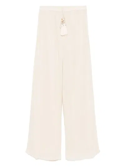 Twinset Straight-leg Trousers In Neutral
