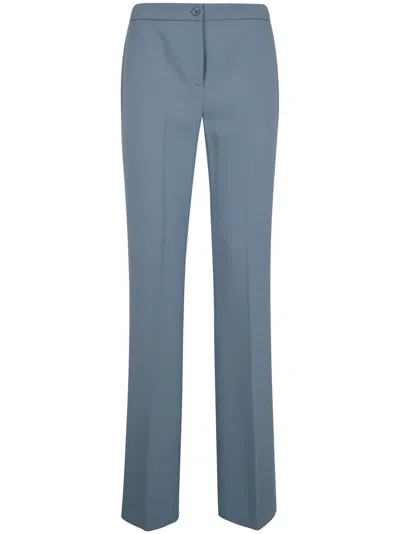 Twinset Straight-leg Trousers In Blue