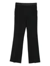 Twinset Straight-leg Trousers With Flared Hem In Black