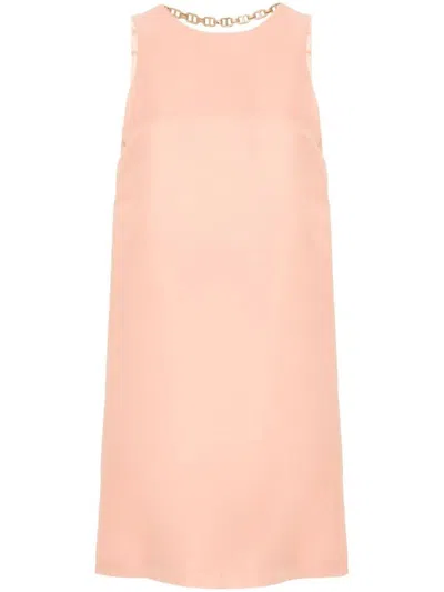 Twinset Shift Mini Dress In Pink
