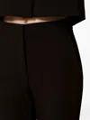 Twinset Tailored Black Trousers With Flared Hem In Black