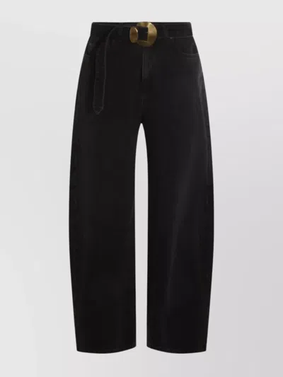TWINSET STRAIGHT TROUSERS WITH BELT AND POCKETS