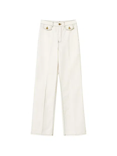 Twinset Jeans Mit Geradem Bein In White
