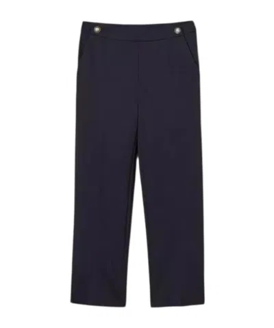 Twinset Straight-leg Casual Pants In Blue