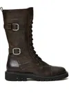 Twinset Strap-embellished Combat Boots In 褐色