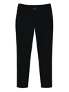 Twinset Stretch-cotton Trousers In Black