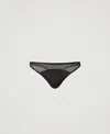 Twinset Sheer-detail Thong In Black