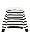 Twinset Stripe-pattern Sweatshirt In Black