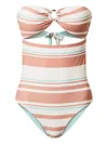 Twinset Striped Bandeau Swimsuit