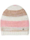 Twinset Striped Beanie In Neutrals