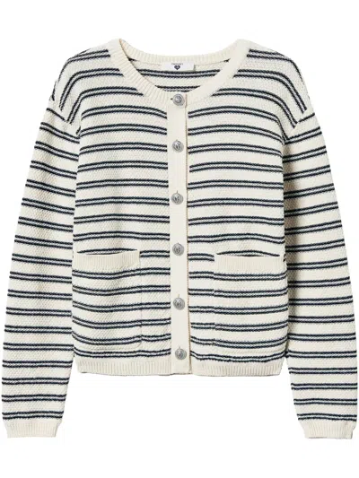 Twinset Striped Cardigan In Black