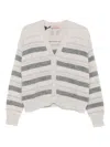 Twinset Striped Cardigan In Multi