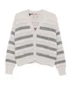 Twinset Striped Cardigan In Multi