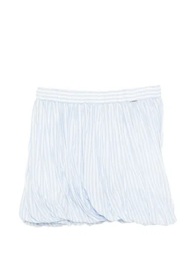 Twinset Striped Gathered Skirt In Blue