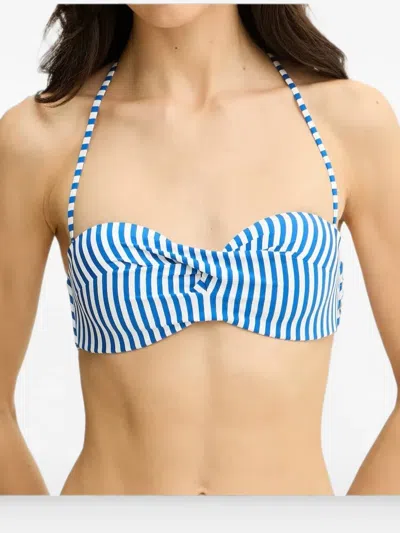 Twinset Striped Halterneck Bikini Top In Multi