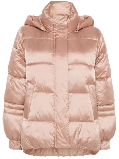 Twinset Striped Jacquard Puffer Jacket In Duna