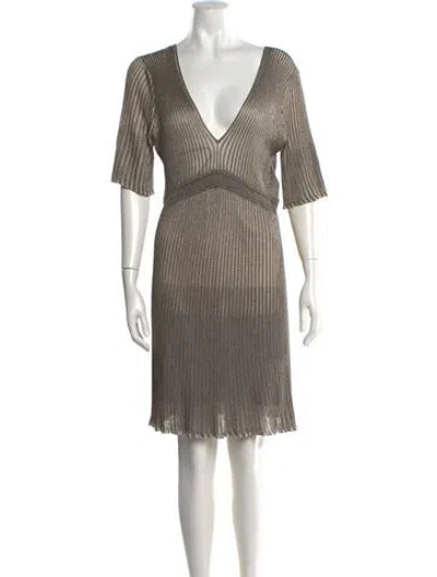 Pre-owned Twinset Striped Knee-length Dress