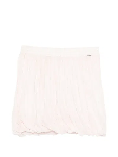 Twinset Striped Mini Skirt In Neutral