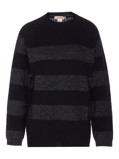 TWINSET STRIPED-PATTERN SWEATER