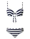 Twinset Striped Push-up Bikini Set In Multi