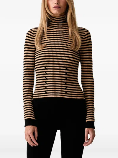 Twinset Striped Rib-knit Sweater In Multi