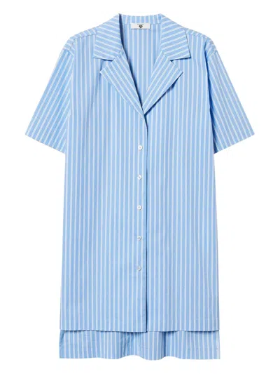 Twinset Striped Shirt In Blue