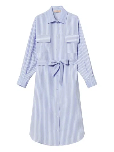 Twinset Striped Shirtdress In Blue