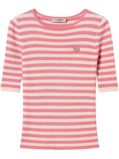 TWINSET STRIPED SHORT-SLEEVE T-SHIRT