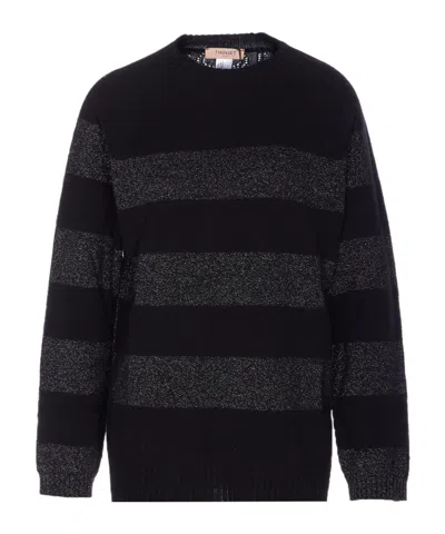 TWINSET TWINSET STRIPED CREWNECK SWEATER
