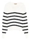 Twinset Striped Sweater In Multi