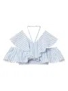 Twinset Striped Top In Blue