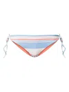 Twinset Striped Bikini Thong Bottoms