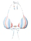 Twinset Striped Triangle Bikini Top
