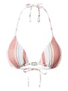 Twinset Striped Triangle Bikini Top