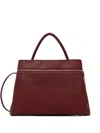 Twinset Structured Bag With Clean Lines In Burgundy