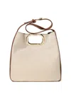Twinset Structured Bucket Bag In Neutral