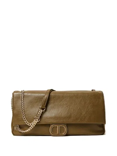 Twinset Structured Handbag With Sleek Silhouette In Brown