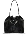 Twinset Structured Minimalist Bag With Smooth Black Exterior In Black